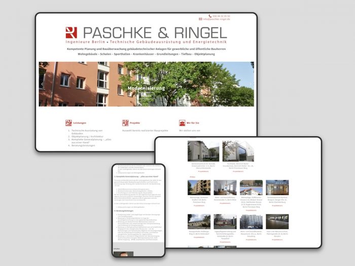 Responsive Design Paschke-Ringel Ingenieure Berlin