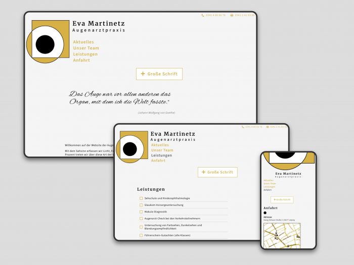 Responsive Design Augenarztpraxis