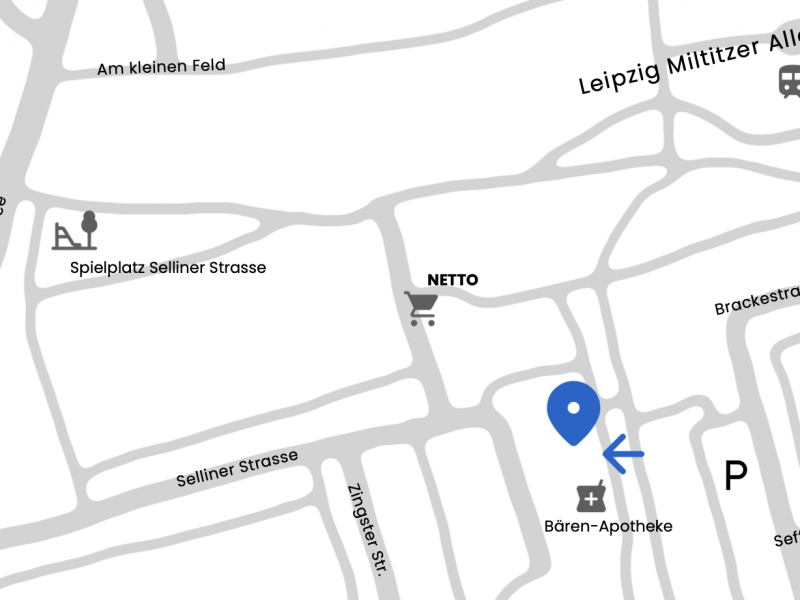 Grafik Anfahrt Hausarztpraxis Triemer