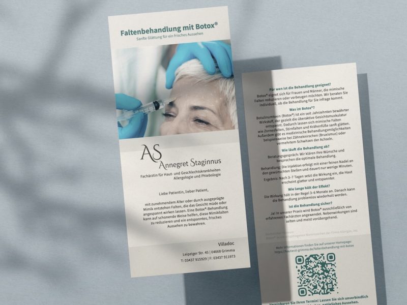 Informationsflyer Botox Hautarzt-Grimma