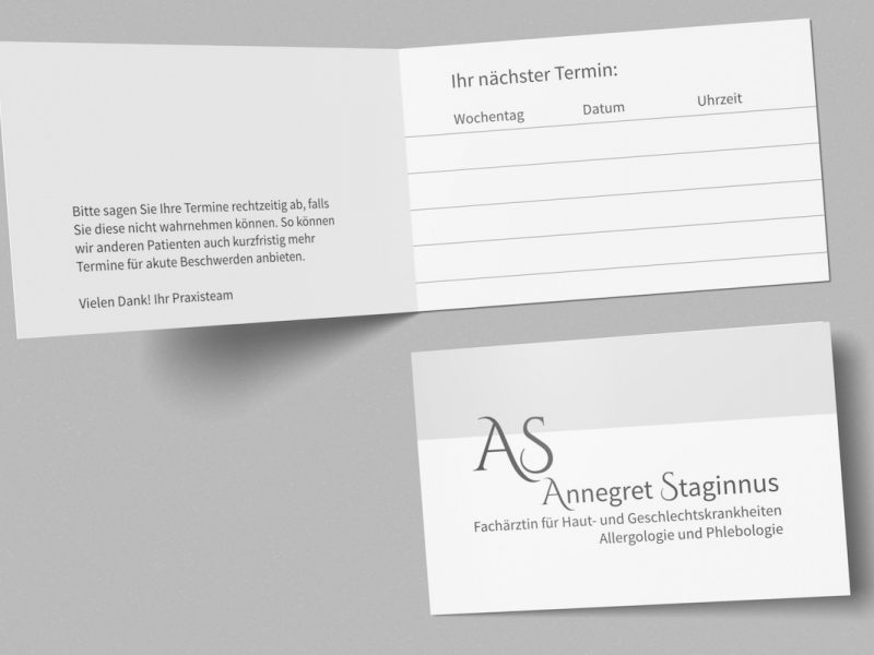 Klappvisitenkarte Hautarzt-Grimma