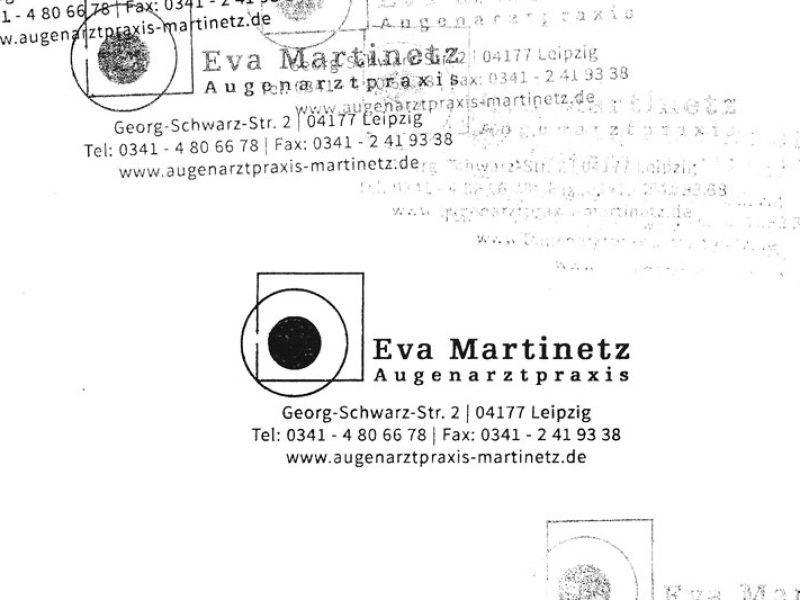 Stempelgestaltung Augenarztpraxis