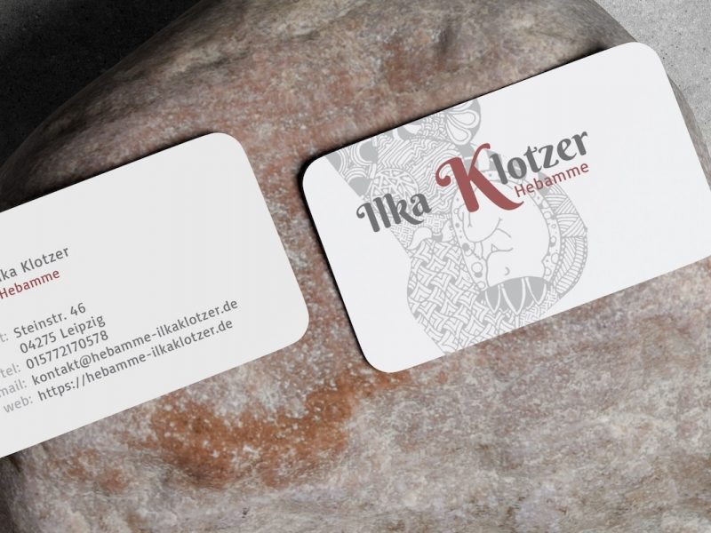 Visitenkarten Hebamme Ilka Klotzer